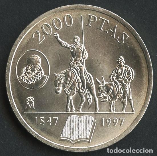 Monedas Juan Carlos I: ESPA&Ntilde;A, MONEDA DE PLATA, DON QUIJOTE Y SANCHO PANZA, VALOR: 2000 PESETAS, 1997