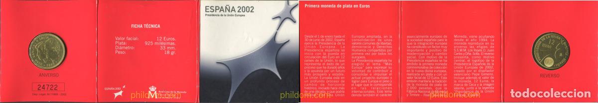 Monedas Juan Carlos I: 3362 ESPA&Ntilde;A 2002 12 EUROS 2002 CARTERA OFICIAL