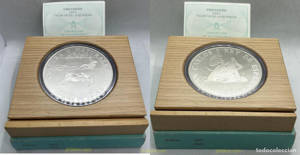 Monedas Juan Carlos I: 3809 ESPA&Ntilde;A 1994 10.000 PESETAS 1994 SERIE CULTURA Y NATURALEZA GOYA