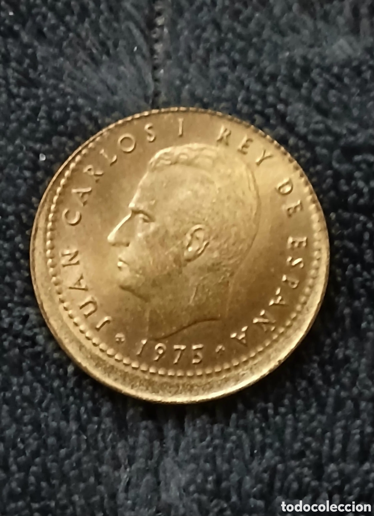 Monedas Juan Carlos I: UNA PESETA DEL REY JUAN CARLOS CU&Ntilde;O DESPLAZADO CANT&Oacute; LIZO S/C