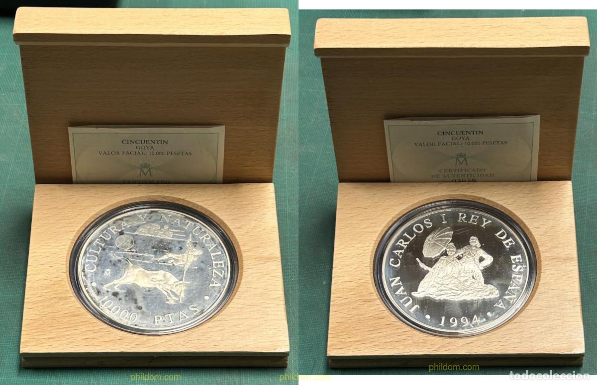 Monedas Juan Carlos I: 4584 ESPA&Ntilde;A 1994 10.000 PESETAS 1994 SERIE CULTURA Y NATURALEZA GOYA