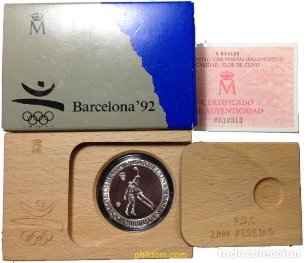 Monedas Juan Carlos I: 1409 ESPA&Ntilde;A 1990 2000 pesetas 1990 2&ordf; SERIE BALONCESTO OLIMPIADA BARCELONA 1992
