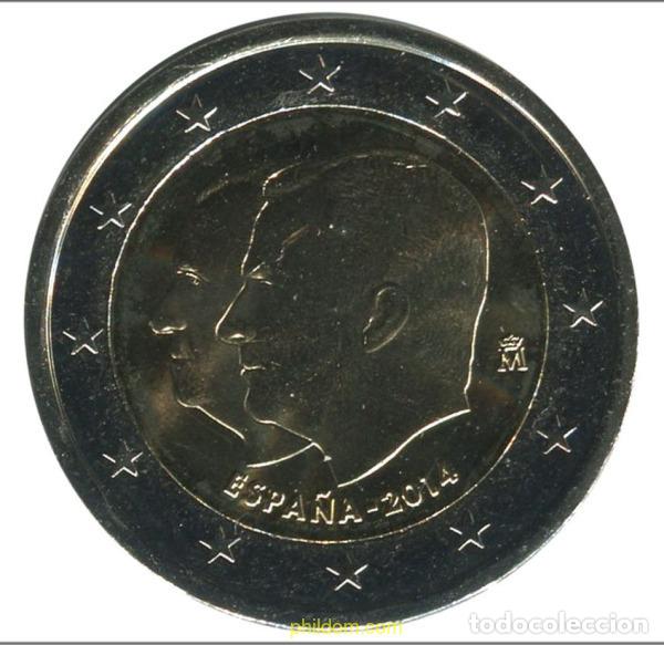 Monedas Juan Carlos I: 3418 ESPA&Ntilde;A 2014 MONEDA CONMEMORATIVA 2 EUROS 2014 ESPA&Ntilde;A JUAN CARLOS I Y FELIPE VI