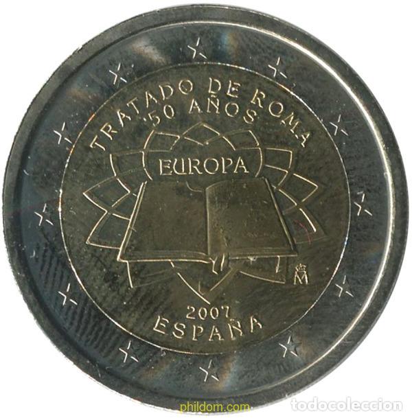 Monedas Juan Carlos I: 3450 ESPA&Ntilde;A 2007 2 EUROS TRATADO DE ROMA 2007