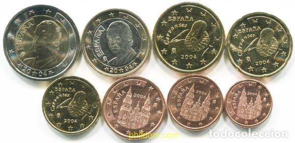 Monedas Juan Carlos I: 2468 ESPA&Ntilde;A 2004 TIRA EUROS 2004 8 MONEDAS