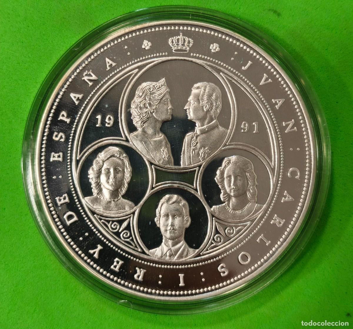 Monedas Juan Carlos I: ESPA&Ntilde;A. A&Ntilde;O 1991. 10.000 PTAS PLATA V CENTENARIO DESCUBRIMIENTO. PESO 168,75 GR