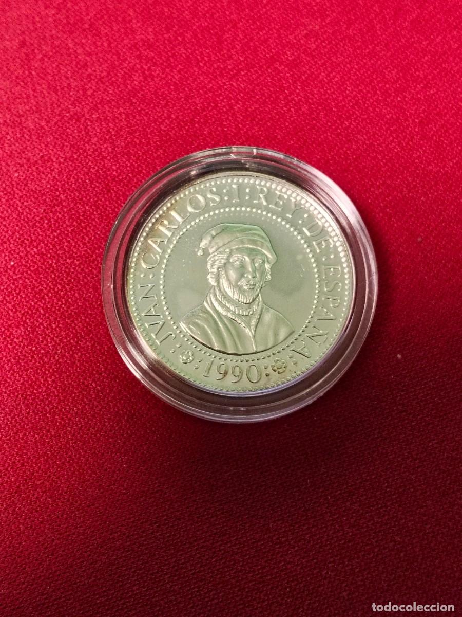 Monedas Juan Carlos I: MONEDA DE 500 PESETAS DEL QUINTO CENTENARIO DEL A&Ntilde;O 1990.DE PLATA.S/C,CALIDAD PROFF.