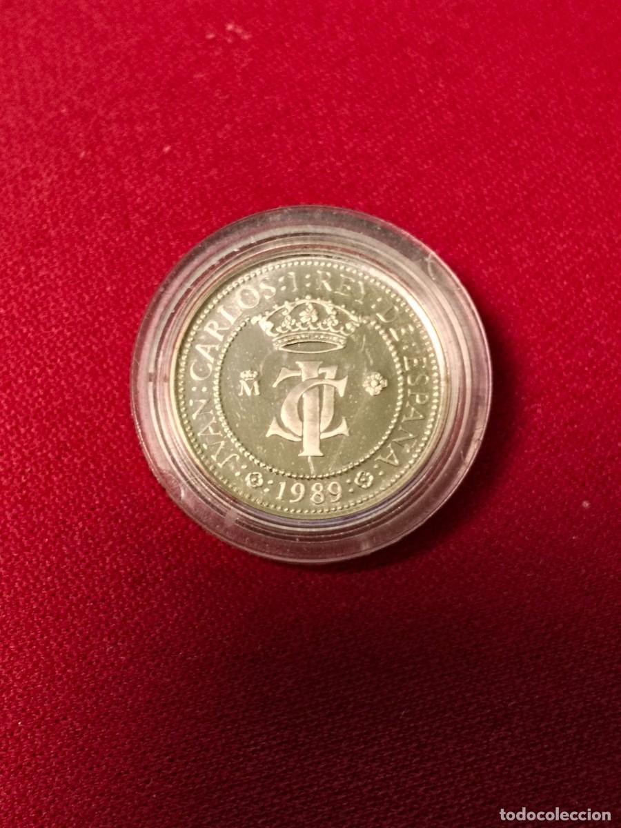 Monedas Juan Carlos I: MONEDA DE 200 PESETAS DEL QUINTO CENTENARIO DEL A&Ntilde;O 1989.DE PLATA.S/C,CALIDAD PROFF.