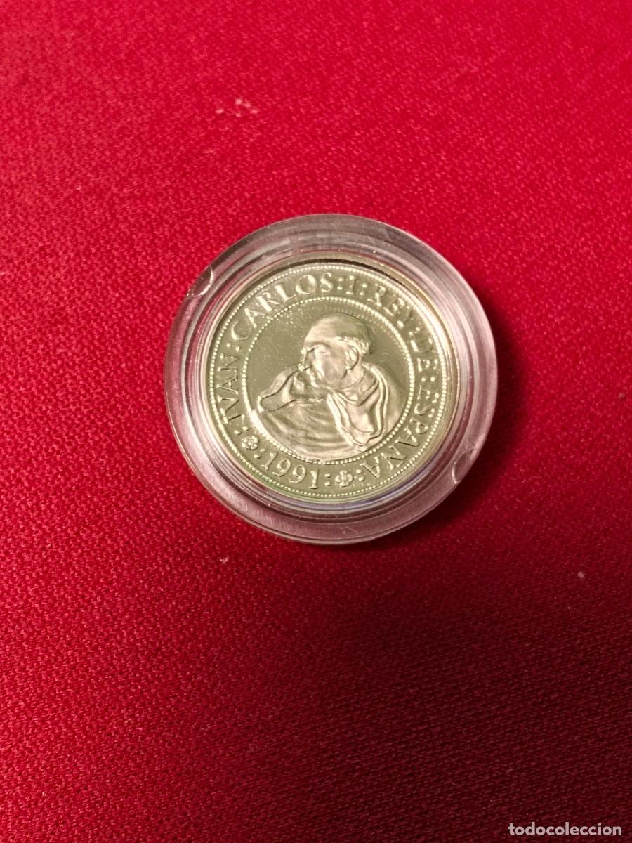 Monedas Juan Carlos I: MONEDA DE 200 PESETAS DEL QUINTO CENTENARIO DEL A&Ntilde;O 1991.DE PLATA.S/C,CALIDAD PROFF.