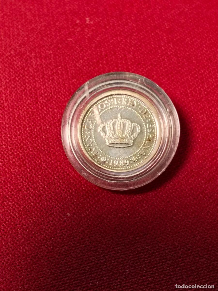 Monedas Juan Carlos I: MONEDA DE 100 PESETAS DEL QUINTO CENTENARIO DEL A&Ntilde;O 1989.DE PLATA,CALIDAD PROFF.