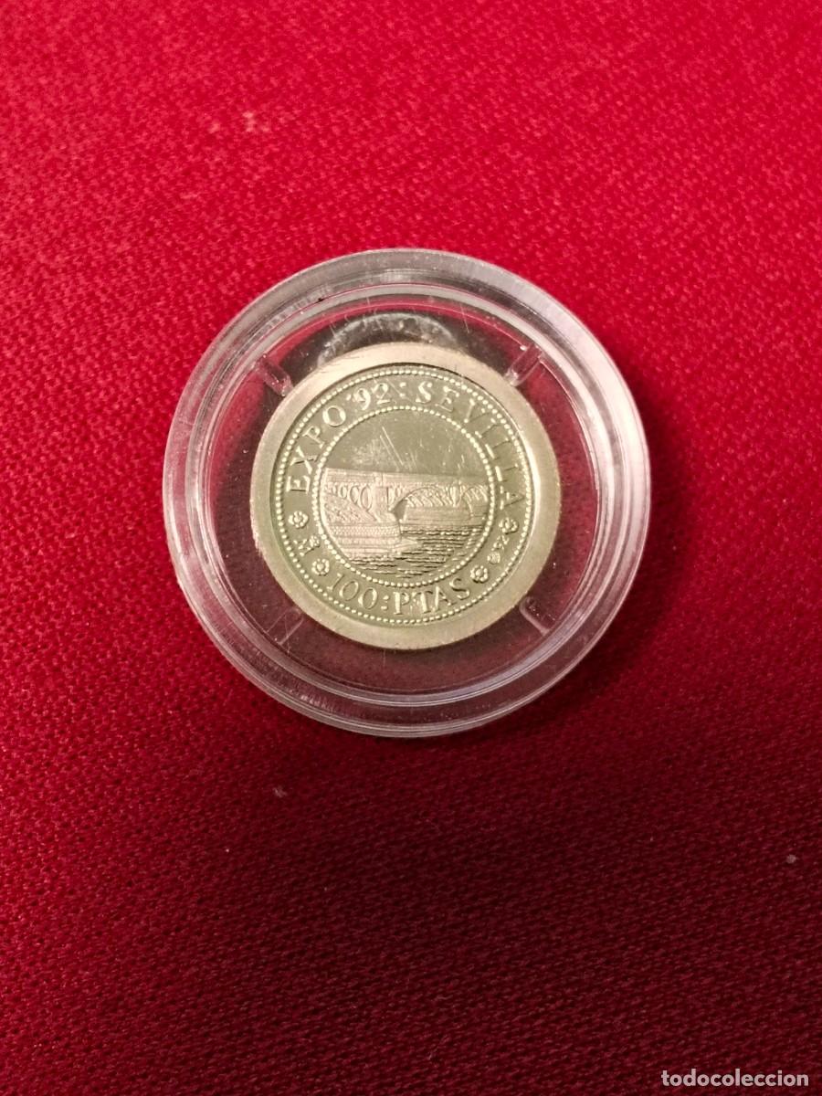Monedas Juan Carlos I: MONEDA DE 100 PESETAS DEL QUINTO CENTENARIO DEL A&Ntilde;O 1992.DE PLATA,CALIDAD PROFF.