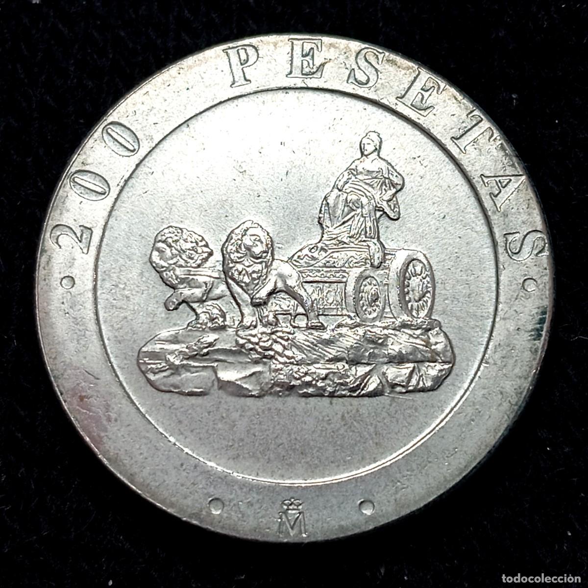 Monedas Juan Carlos I: ⚜️ BBD7 7. 200 pesetas 1990 sin circular