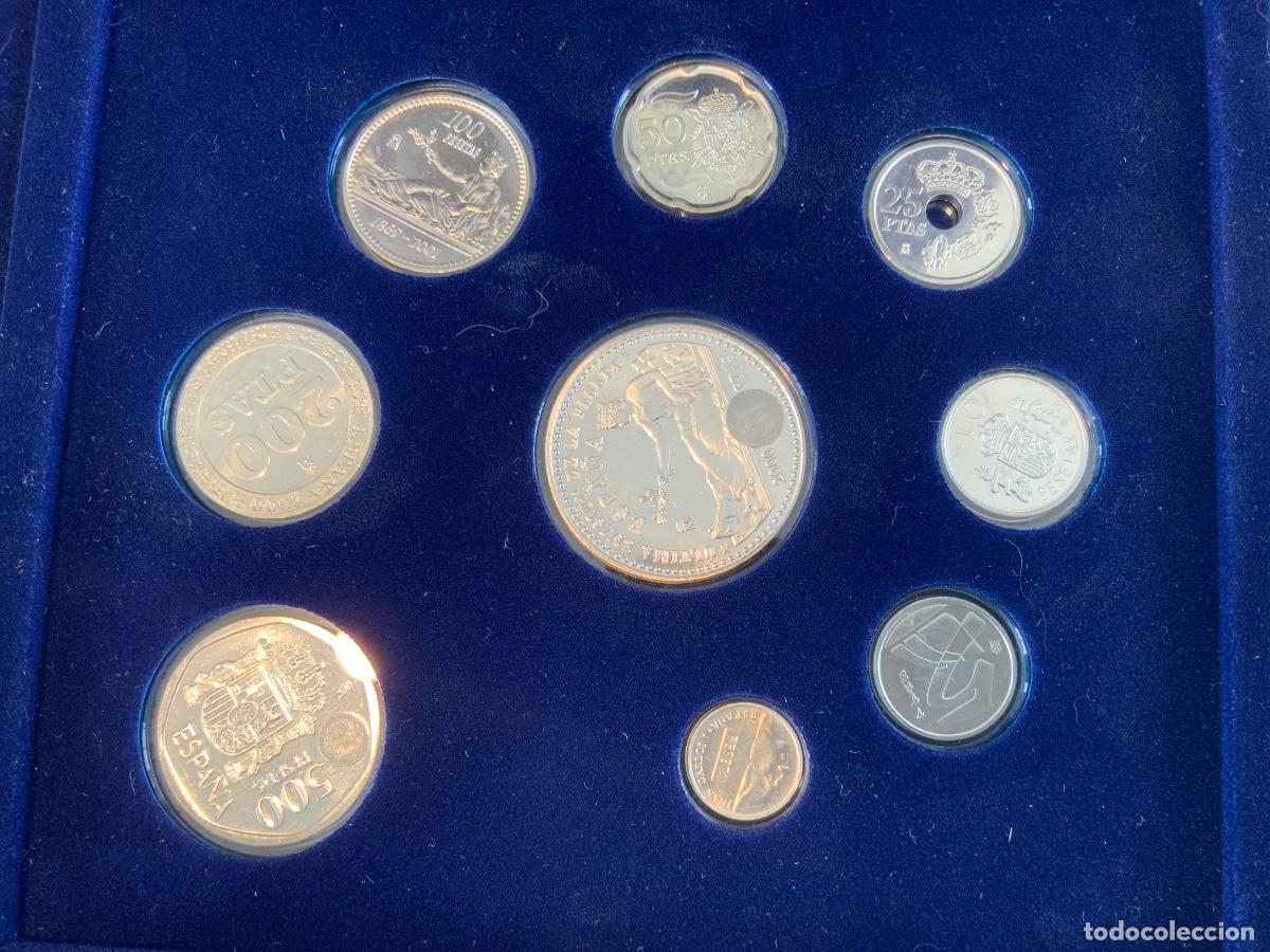 Monedas Juan Carlos I: Las ultimas pesetas en plata, estuche completo con certificado.