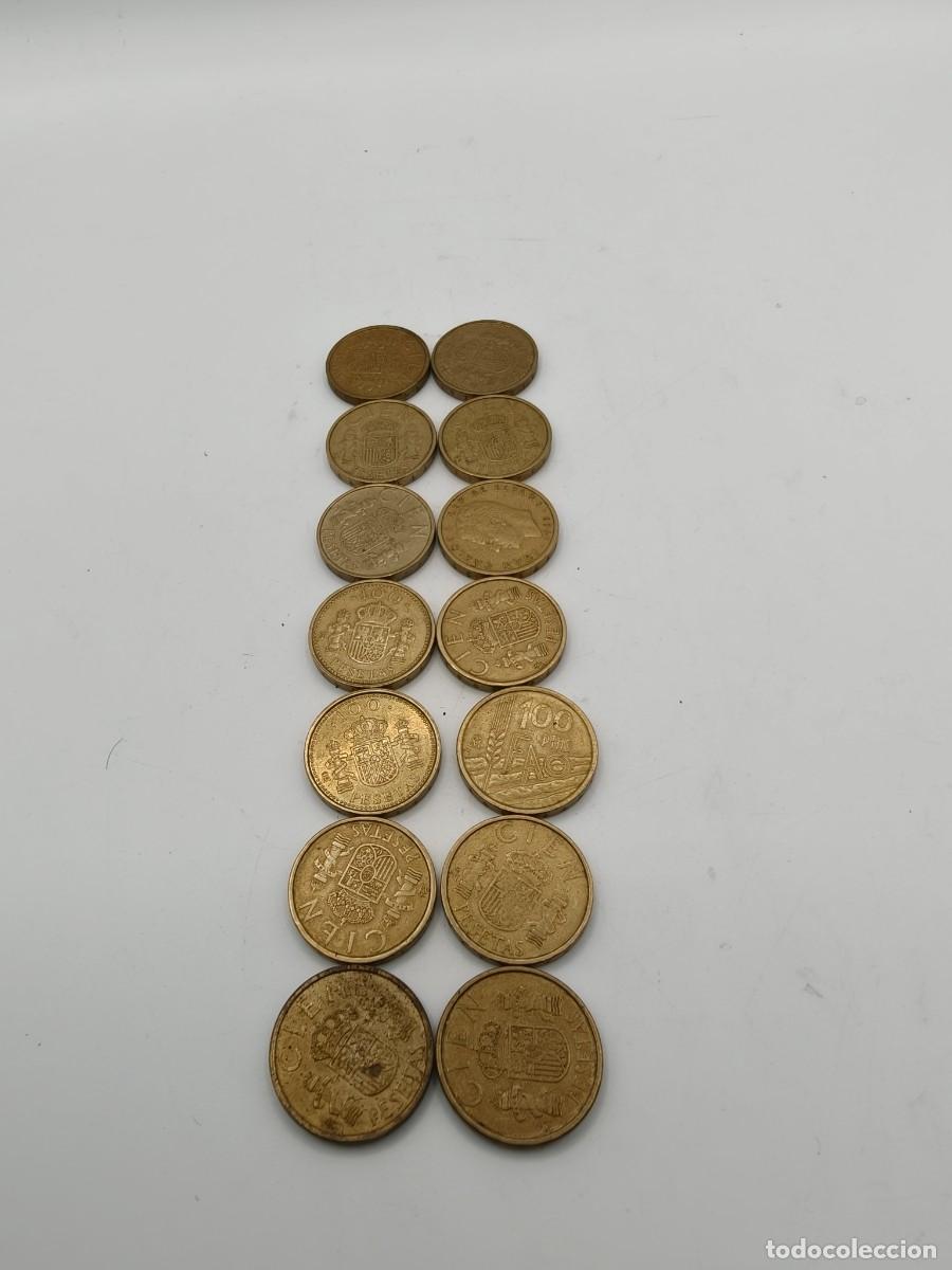 Monedas Juan Carlos I: Lote de 14 monedas de 100 pesetas, tal como se puede observar en las fotografias.