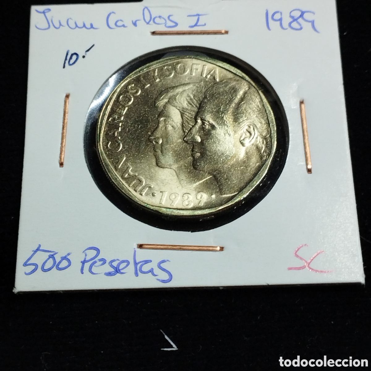 Monedas Juan Carlos I: Moneda 500 pesetas 1989. Juan Carlos l. SC.