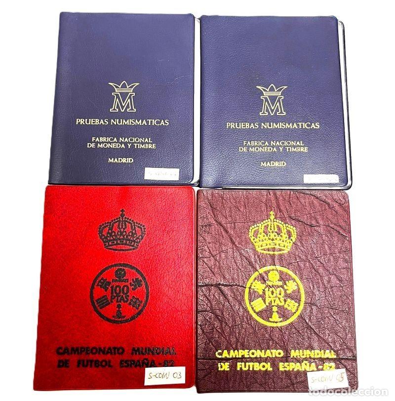 Monedas Juan Carlos I: 4 LOTES MONEDAS DE PESETA DE ESPA&Ntilde;A EN CARTERAS CON PIEZAS DE DIFERENTES A&Ntilde;OS (1957 a 1992) (AG 49)