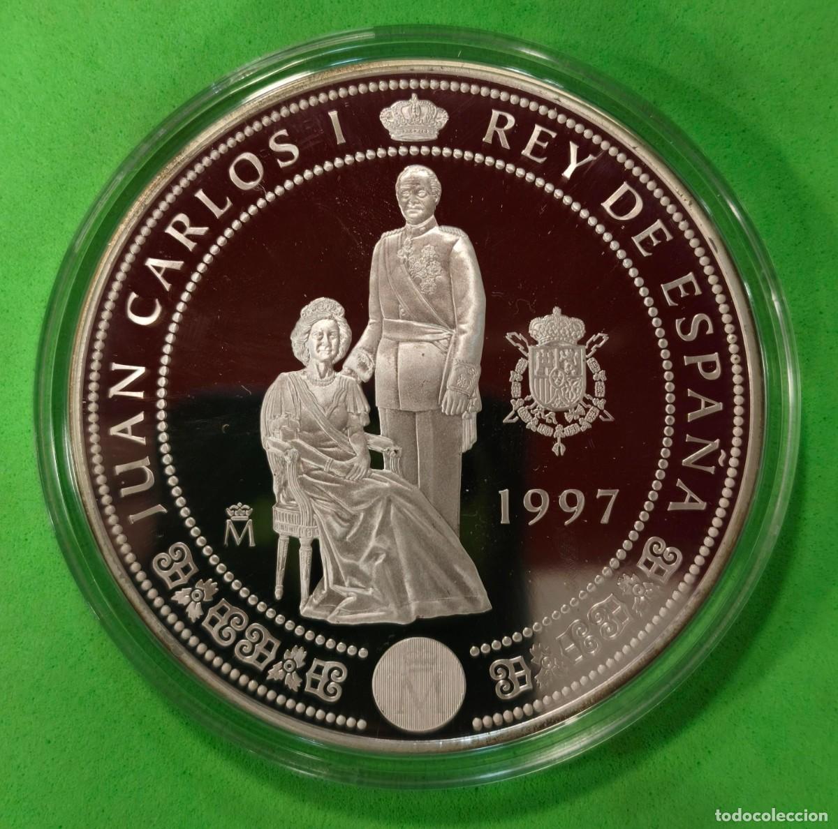 Monedas Juan Carlos I: ESPA&Ntilde;A. A&Ntilde;O 1997. 10.000 PTAS PLATA RETRATO REAL. PESO 168,75 GR