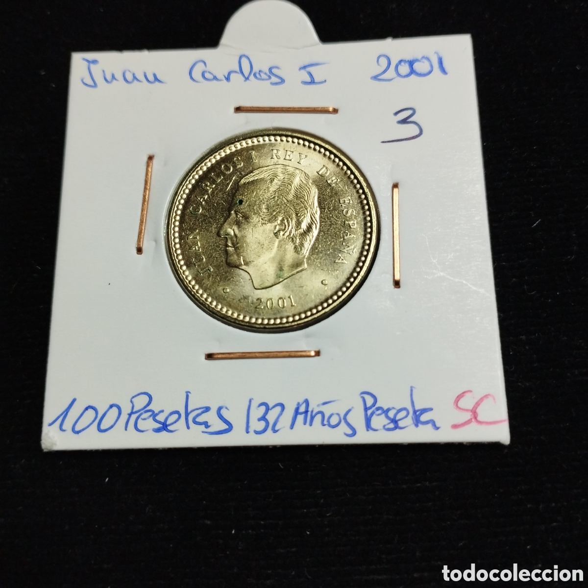 Monedas Juan Carlos I: Moneda 100 pesetas. 2001. Juan Carlos l. 132 a&ntilde;os de la peseta. (1869-2001)