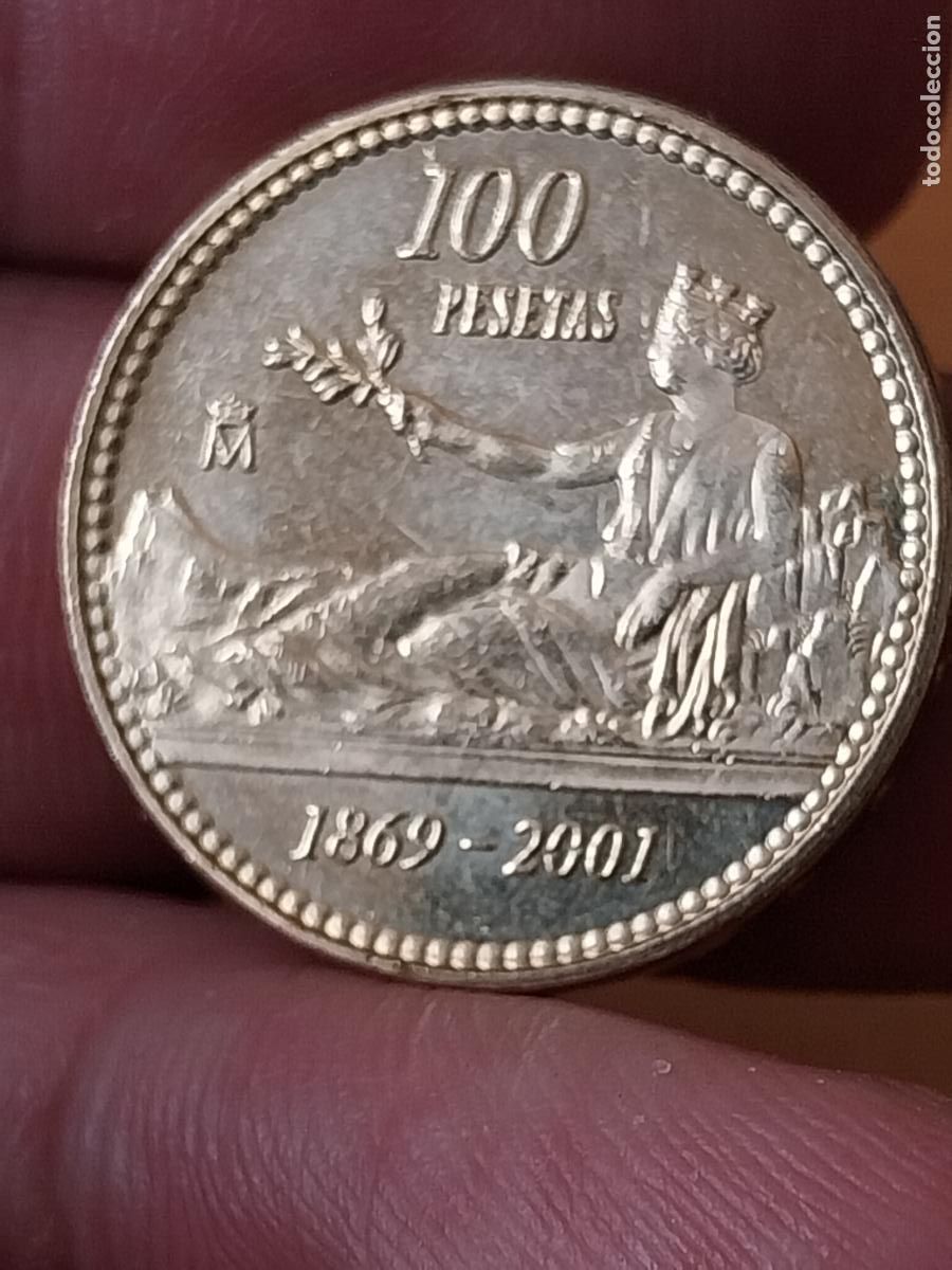 Monedas Juan Carlos I: HISPANIA 100 PESETAS PTAS 2001 JUAN CARLOS I ULTIMA EMISION MONEDA MBC MUY BUEN ESTADO