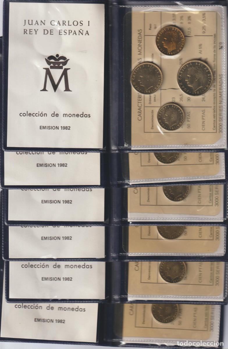 Monedas Juan Carlos I: MONEDAS - JUAN CARLOS I - LOTE DE 6 CARTERAS 1982 M, ESTUCHADAS POR ASOCIACI&Oacute;N NUMISMATICA ESPA&Ntilde;OLA