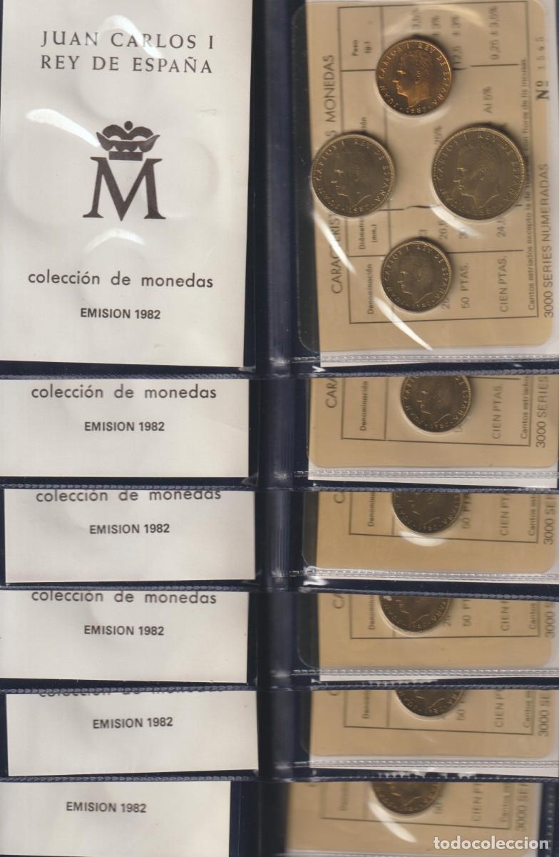 Monedas Juan Carlos I: MONEDAS - JUAN CARLOS I - LOTE DE 6 CARTERAS 1982 M, ESTUCHADAS POR ASOCIACI&Oacute;N NUMISMATICA ESPA&Ntilde;OLA