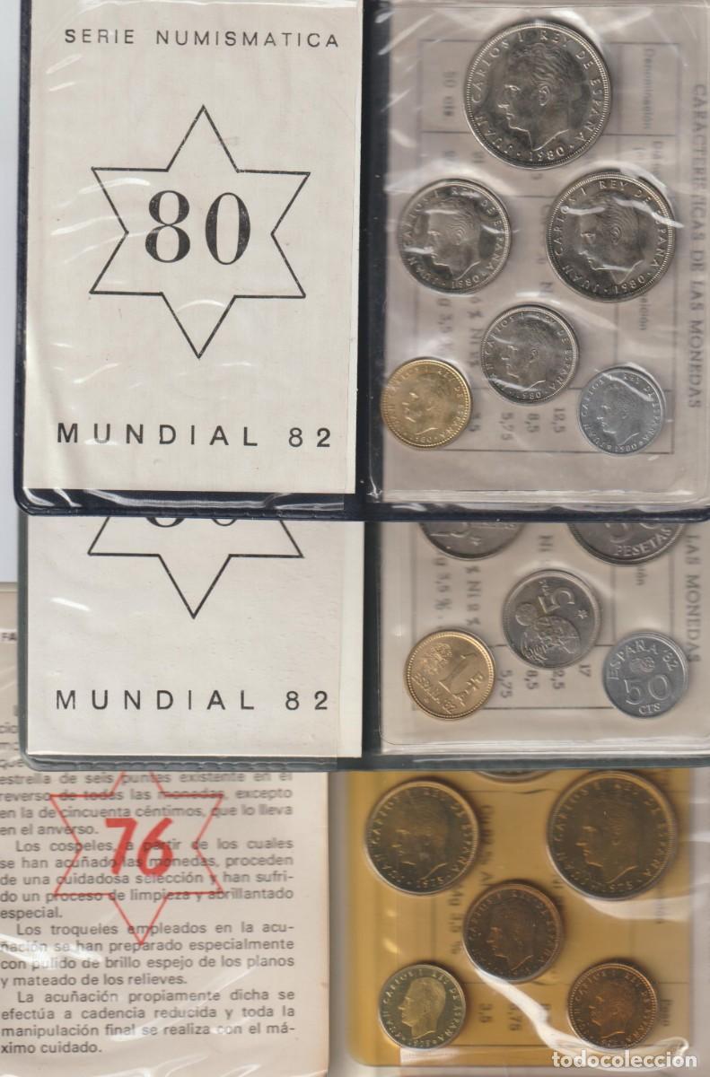 Monedas Juan Carlos I: MONEDAS - JUAN CARLOS I - LOTE DE 3 CARTERAS, 2 MUNDIAL 82 Y 1 1975/76, (SC y PRUEBA)