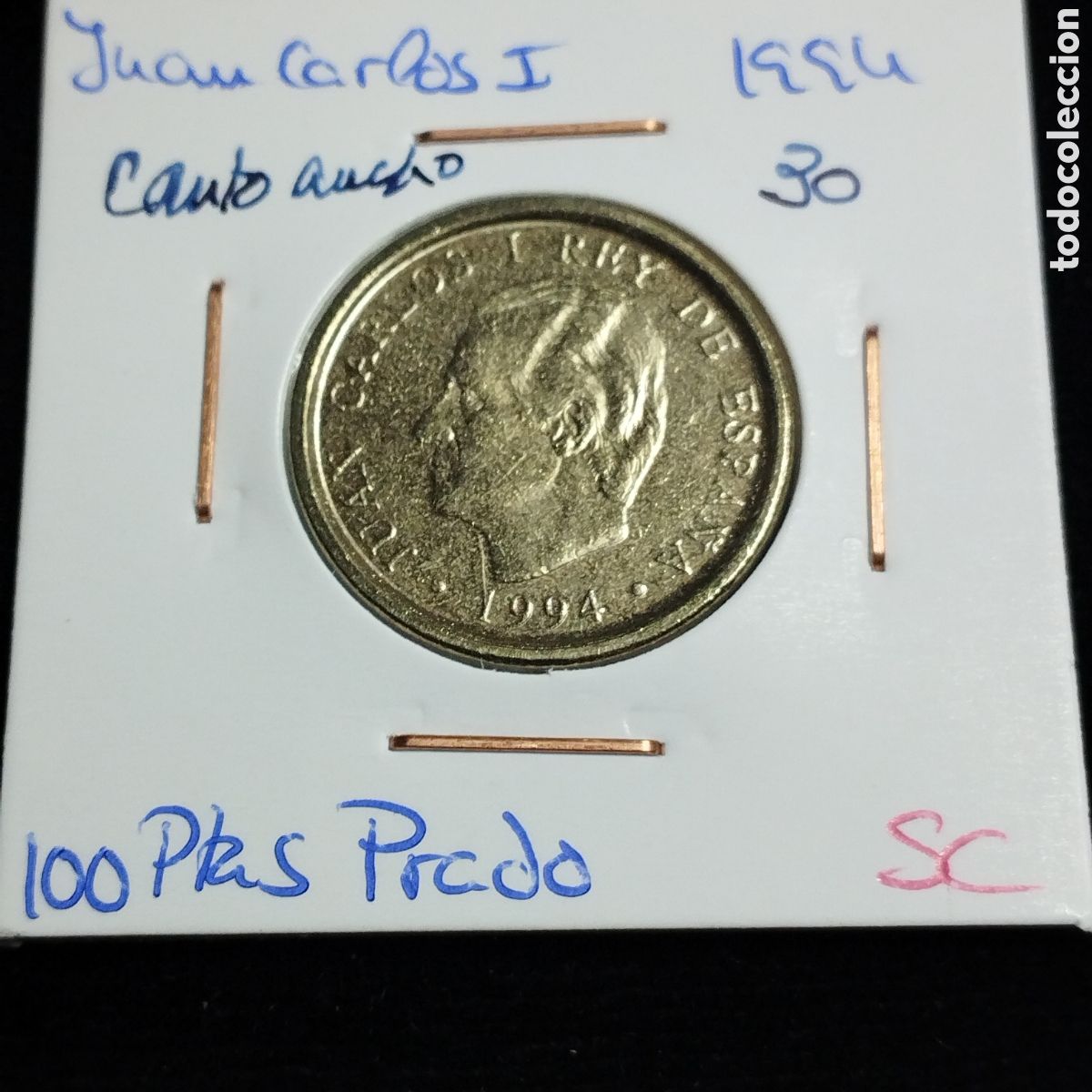 Monedas Juan Carlos I: Moneda 100 pesetas 1994. Juan Carlos l. Museo del Prado. Borde Ancho. SC.