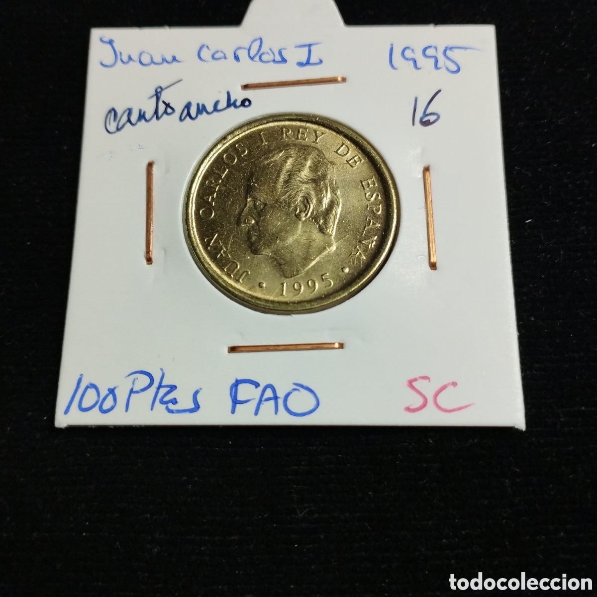 Monedas Juan Carlos I: Moneda 100 pesetas. 1995. Juan Carlos l. FAO. SC.
