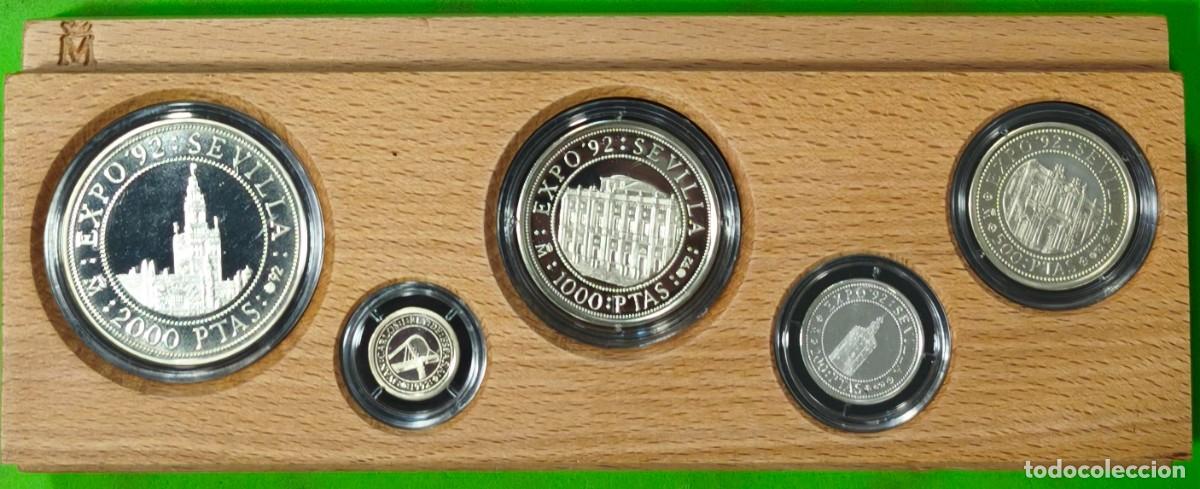 Monedas Juan Carlos I: ESPA&Ntilde;A.A&Ntilde;O 1992. SERIE IV. PLATA. V CENTENARIO DESCUBRIMIENTO.SERIE DE 5 MONEDAS