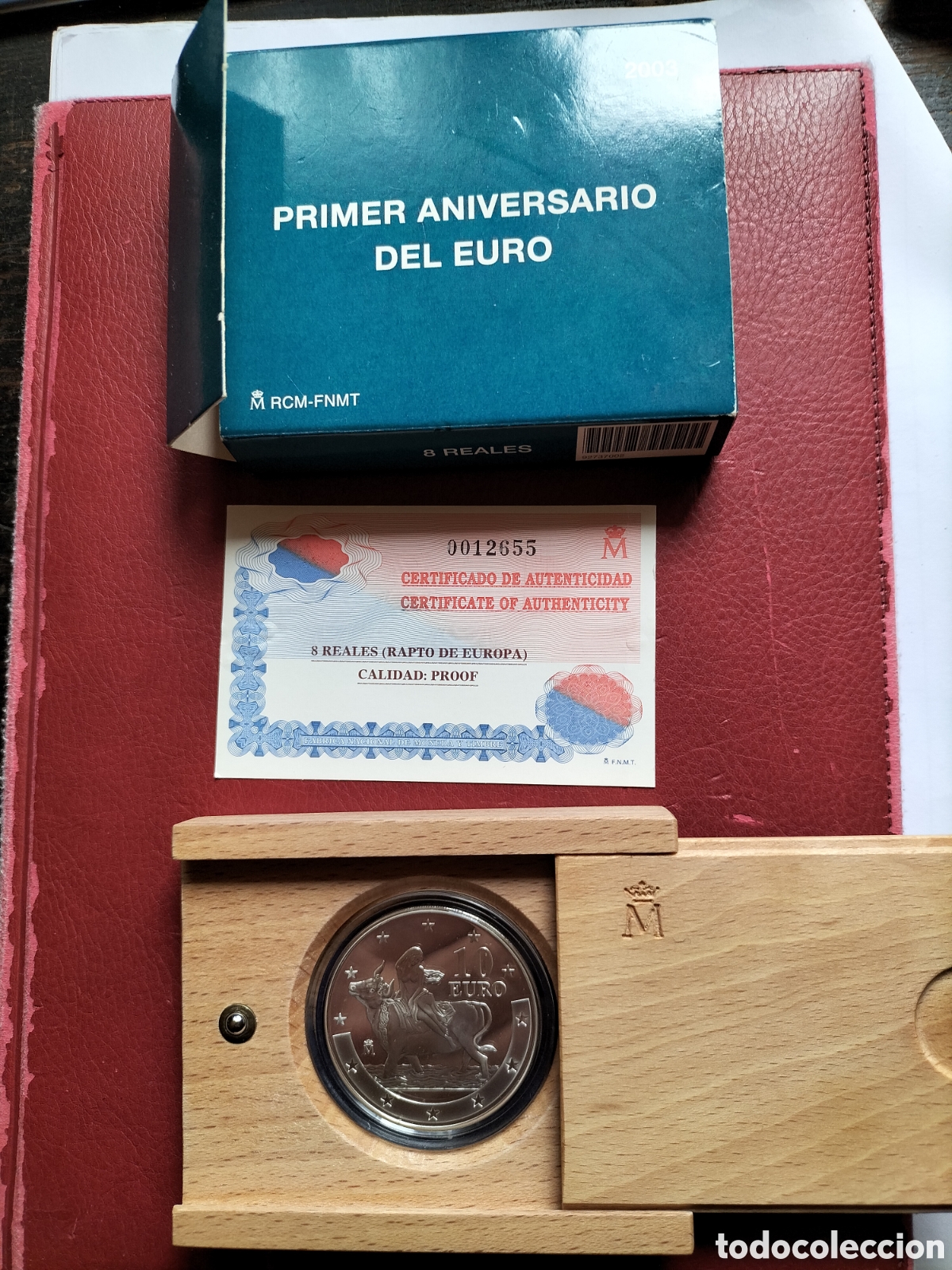 Monedas Juan Carlos I: Moneda de 10 Euros de Plata. Primer Aniversario del Euro. 2003.