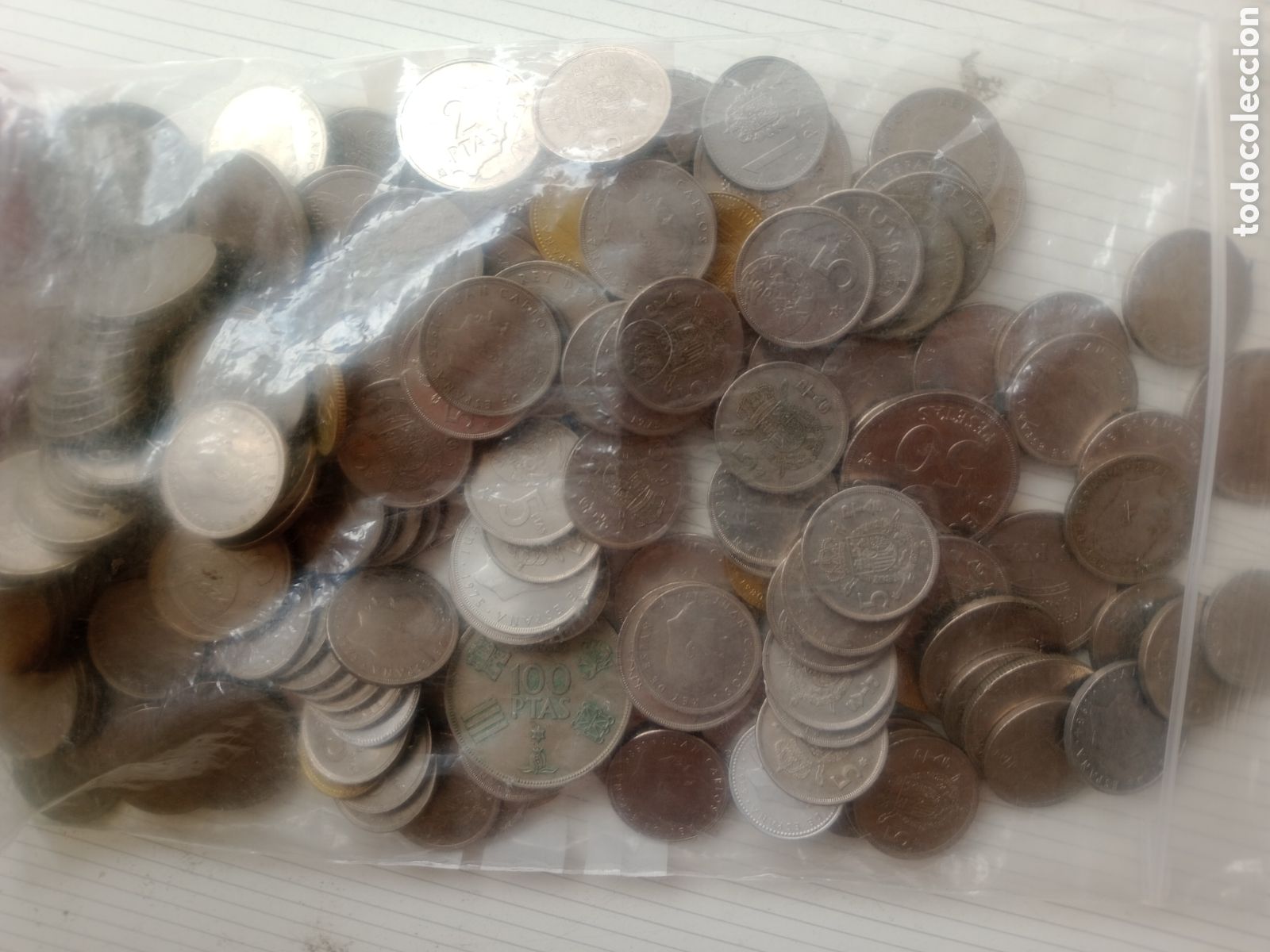 Monedas Juan Carlos I: Sobre 1,150 Kilo de monedas de Juan Carlos I