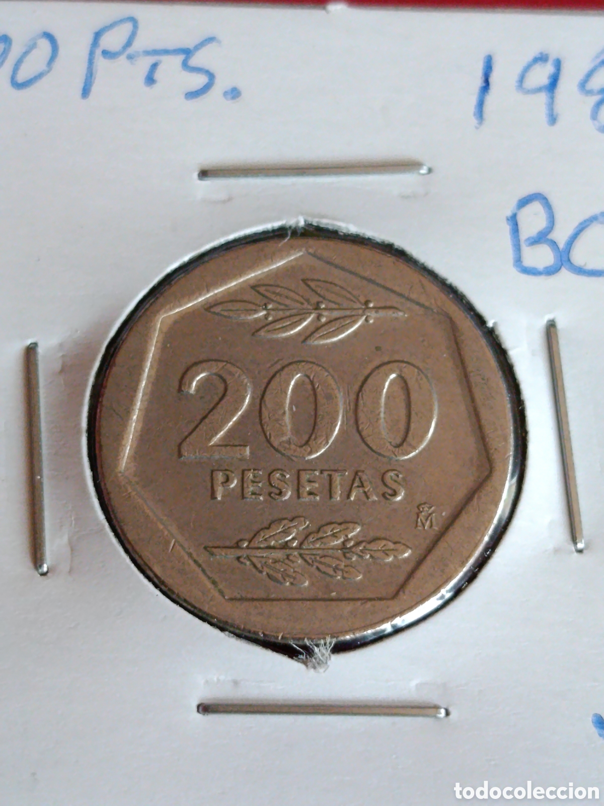 Monedas Juan Carlos I: JUAN CARLOS I. 200 PESETAS DE 1988. BC+