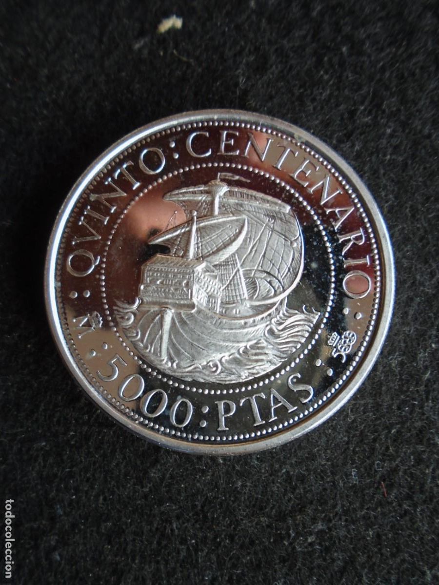 Monedas Juan Carlos I: (MO-260500)MONEDA DE 5000 PESETAS V CENTENARIO a&ntilde;o 1989