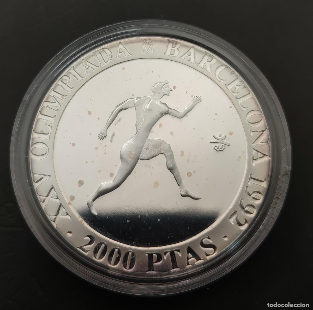 Monedas Juan Carlos I: ESPA&Ntilde;A A&Ntilde;O 1990 , 2.000 PTAS &rdquo; ATLEATISMO &rdquo;
