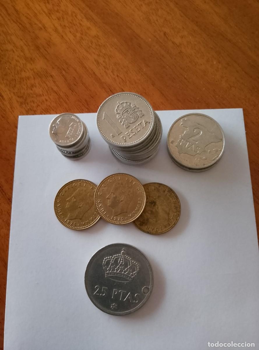 Monedas Juan Carlos I: Lote monedas 1 peseta, 2 pesetas, 25 pesetas Juan Carlos I