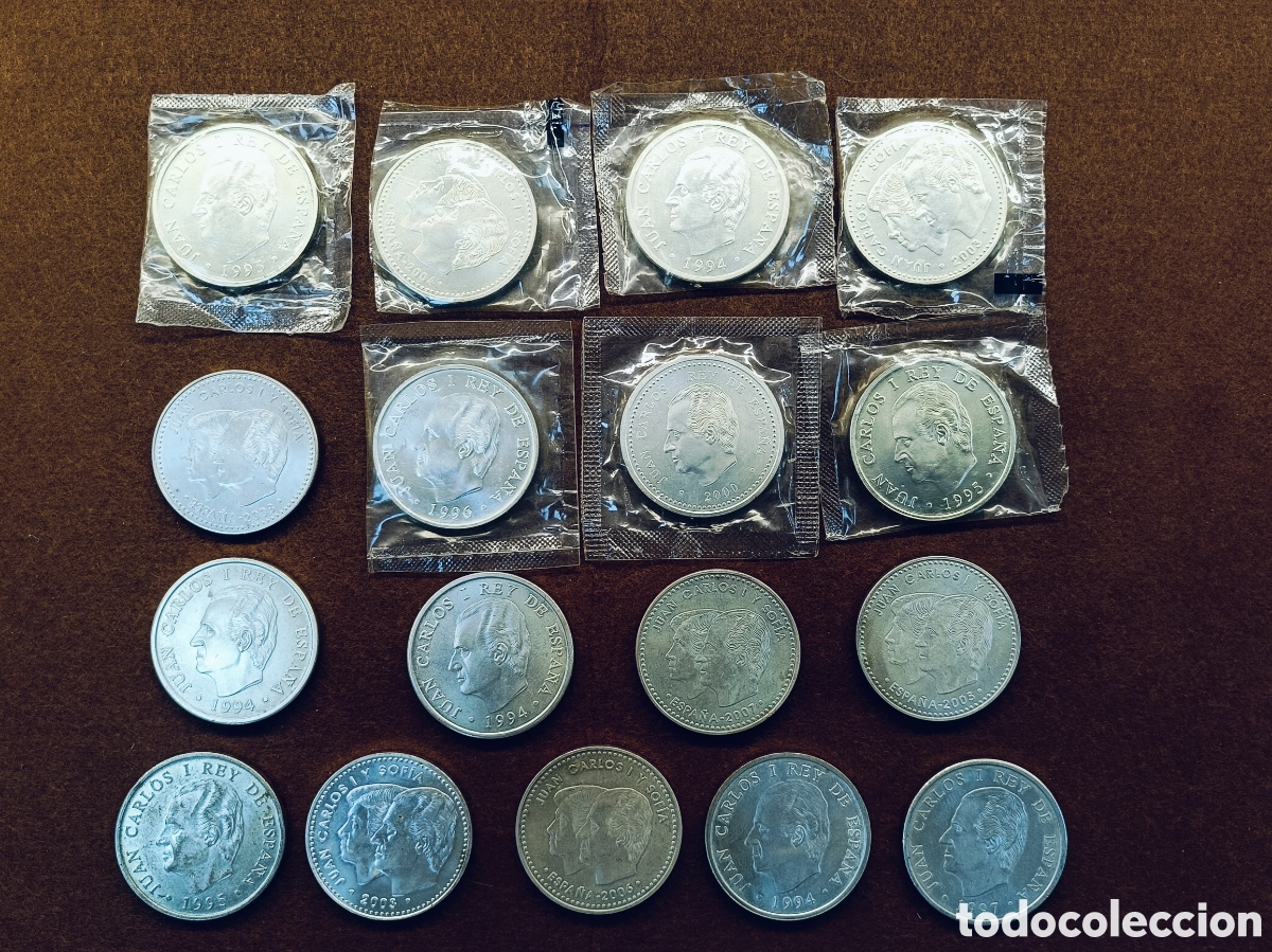 Monedas Juan Carlos I: LOTE DE 17 MONEDAS 2000 PESETAS 12 EUROS DE PLATA