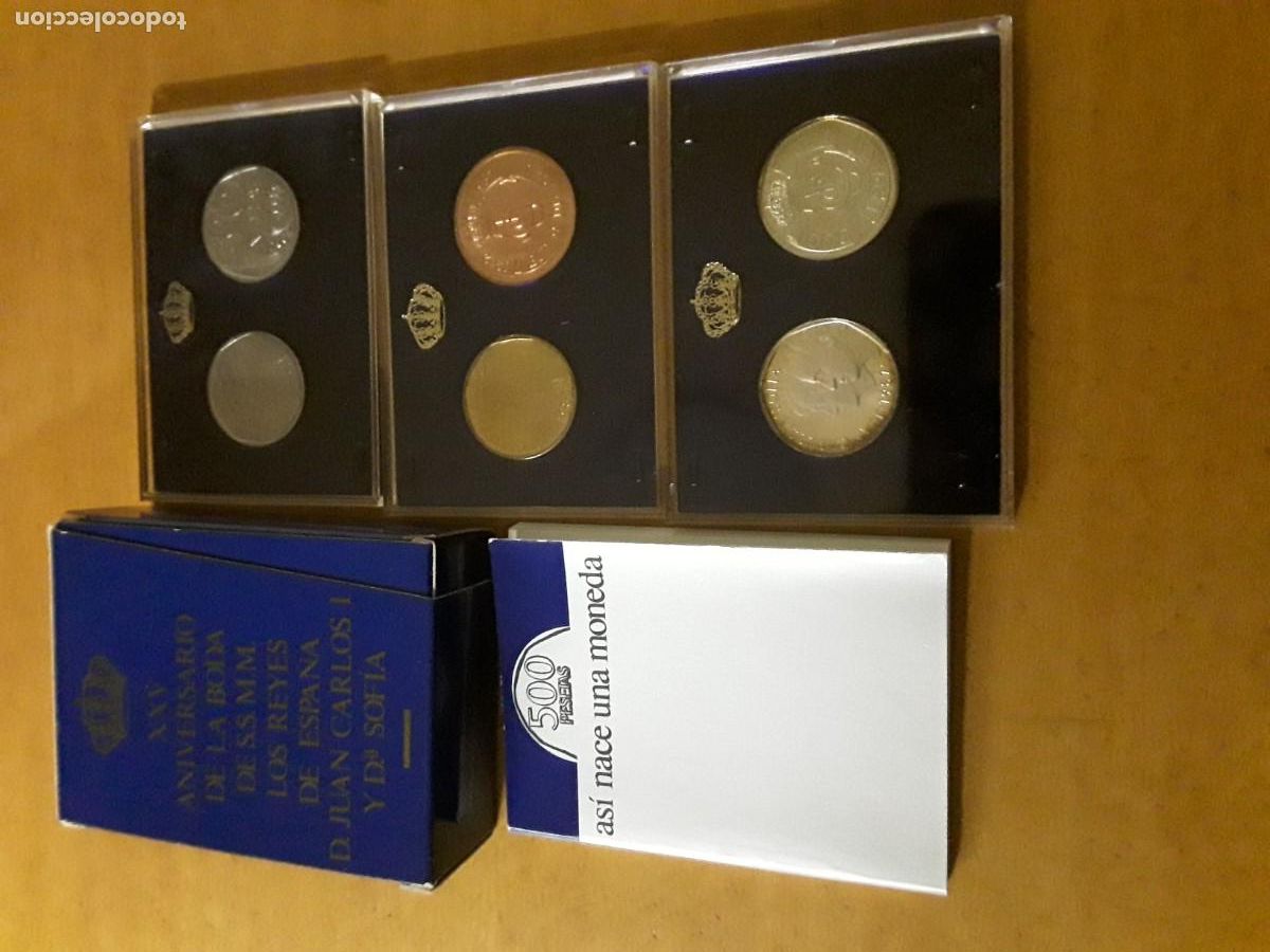 Monedas Juan Carlos I: ESPA&Ntilde;A - ESTUCHE COMPLETO XXV ANIVERSARIO BODA REYES DE ESPA&Ntilde;A JUAN CARLOS Y SOFIA.