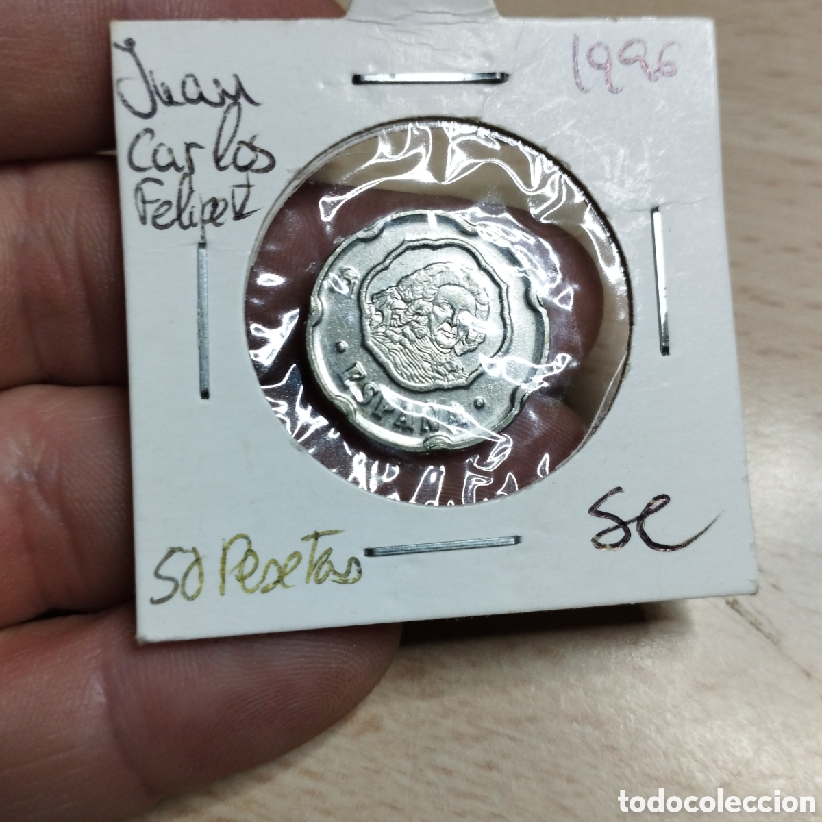 Monedas Juan Carlos I: Moneda 50 pesetas. 1996. Juan Carlos l. Felipe V. SC