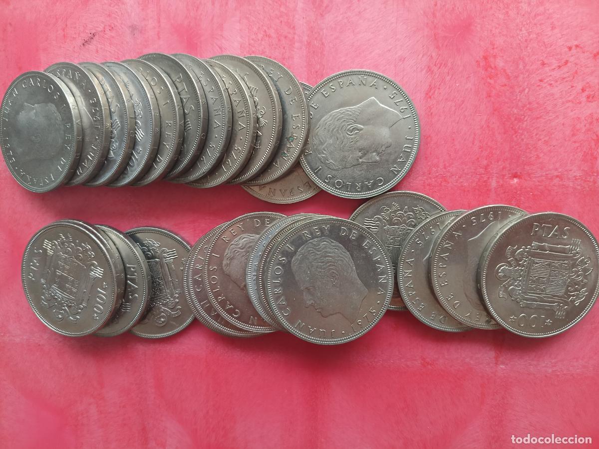 Monedas Juan Carlos I: 26 monedas nuevas SC de 100 pesetas 1975 estrella 76