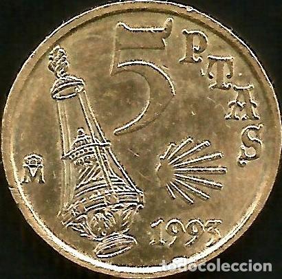 Monedas Juan Carlos I: ESPA&Ntilde;A 1993 - 5 PESETAS - KM 919 - CIRCULADA