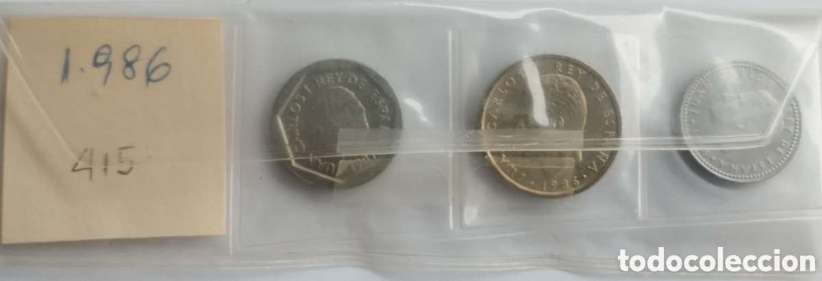 Monedas Juan Carlos I: LAS TRES MONEDAS DE JUAN CARLOS I 1986 DE 1-100 Y 200 PESETAS SIN CIRCULAR