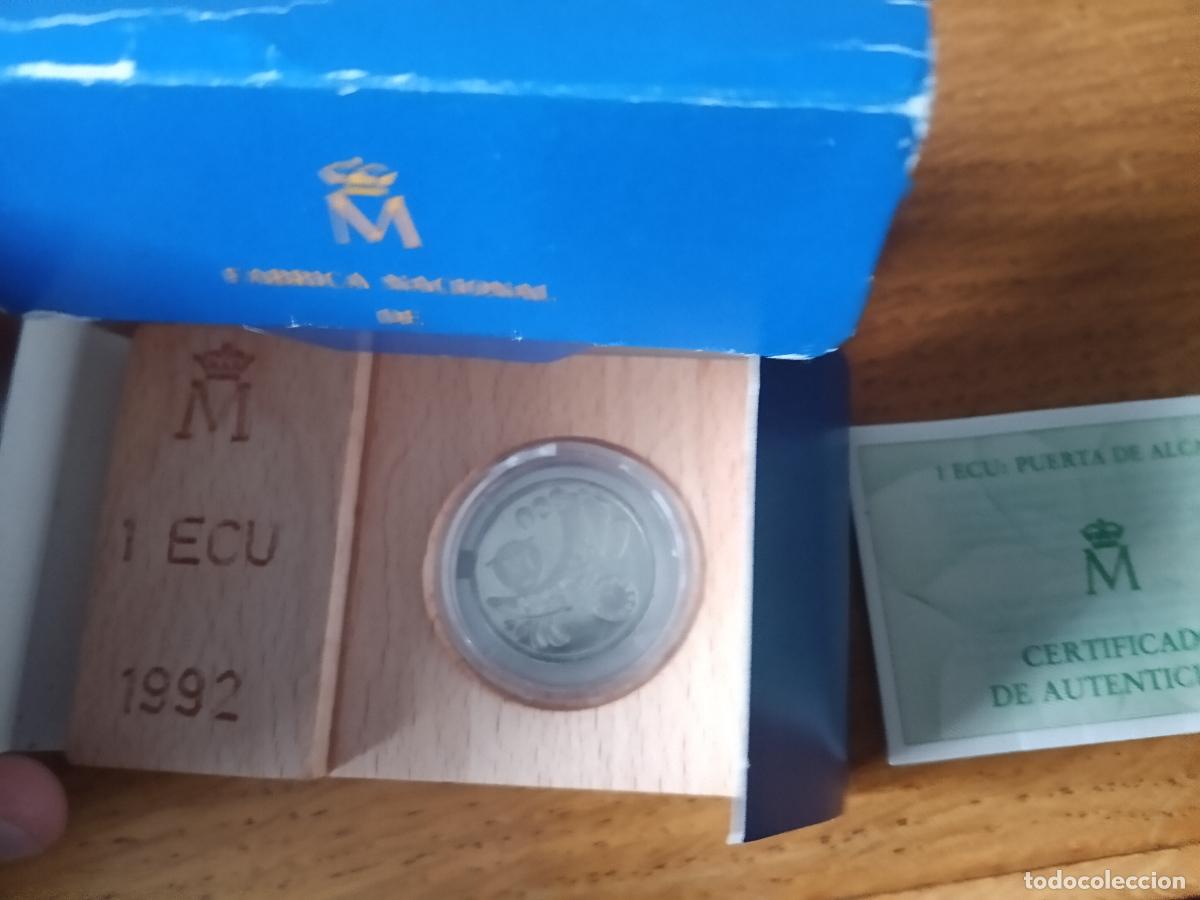 Monedas Juan Carlos I: ESTUCHE MONEDA 1 ECU 1992, PLATA, ORIGINAL FNMT