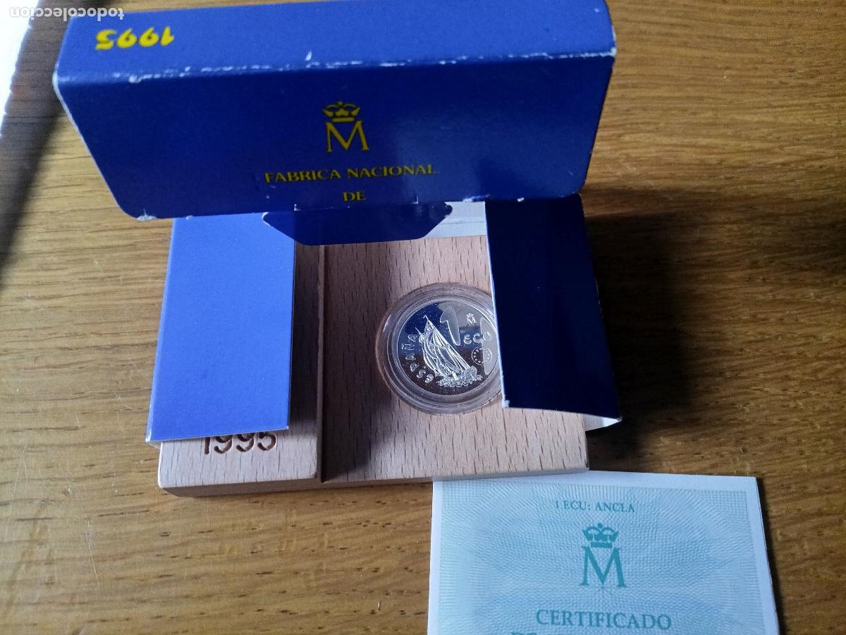 Monedas Juan Carlos I: ESTUCHE MONEDA 1 ECU 1995, PLATA, ORIGINAL FNMT
