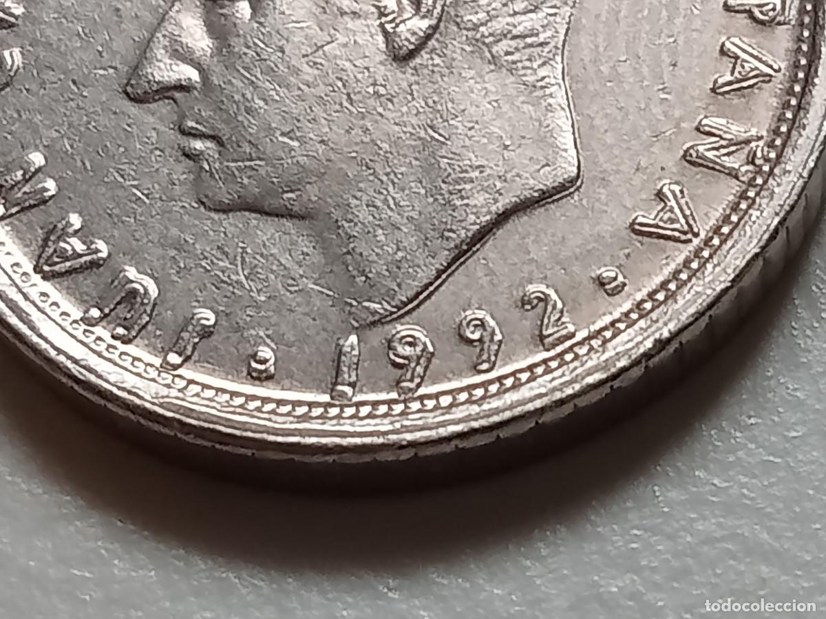 Monedas Juan Carlos I: JUAN CARLOS I 10 PESETAS 1992 ERROR CU&Ntilde;O DOBLADO LEYENDA REMARCADA SC-