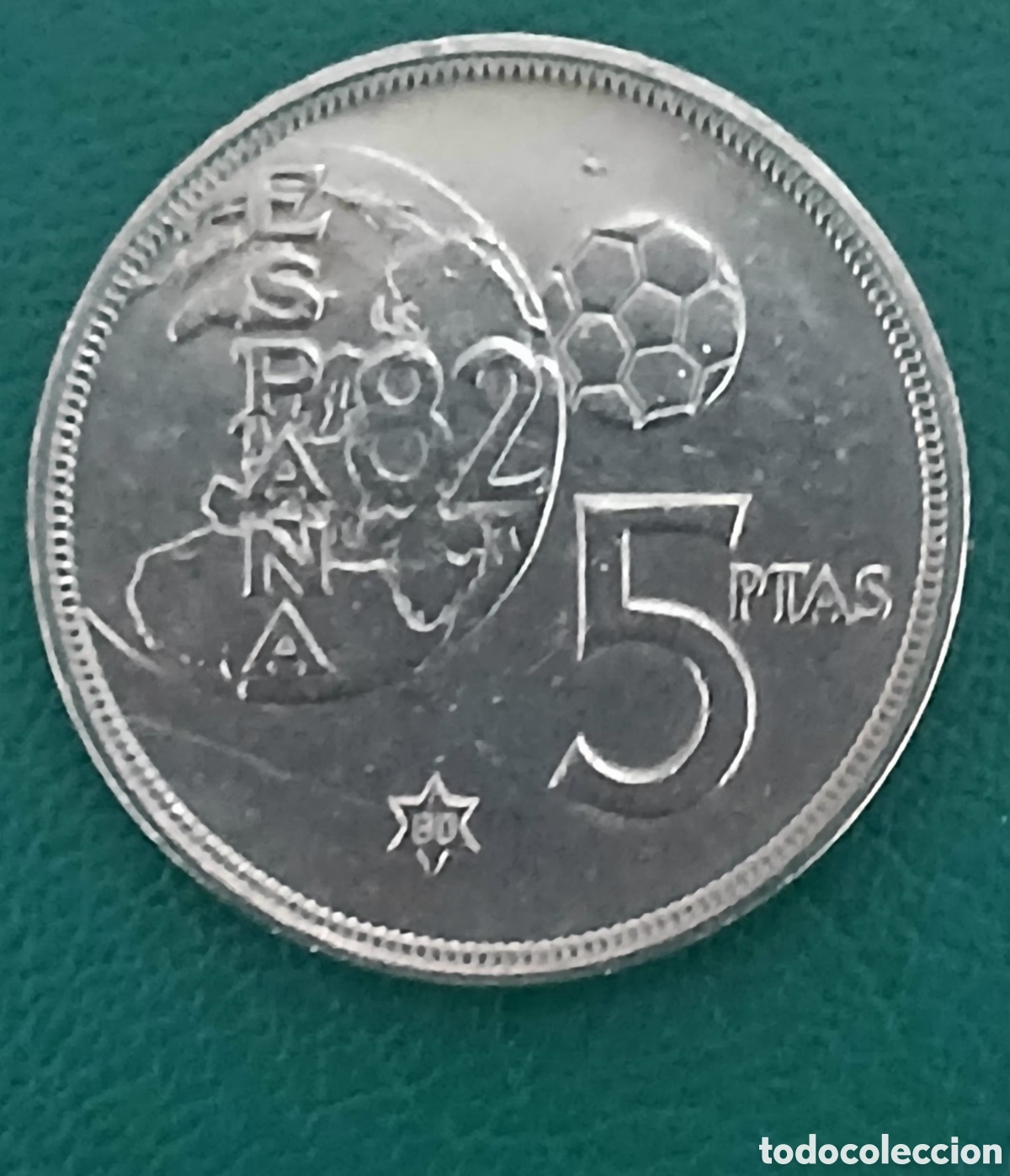Monedas Juan Carlos I: CINCO PESETAS 1975*80 ERROR DEL MUNDIAL