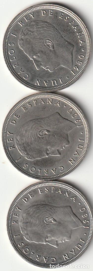 Monedas Juan Carlos I: 10643 3 MONEDAS ESPA&Ntilde;A DE 50 PTAS. JUAN CARLOS I 1980- * ESTRELLAS 80 Y 81*
