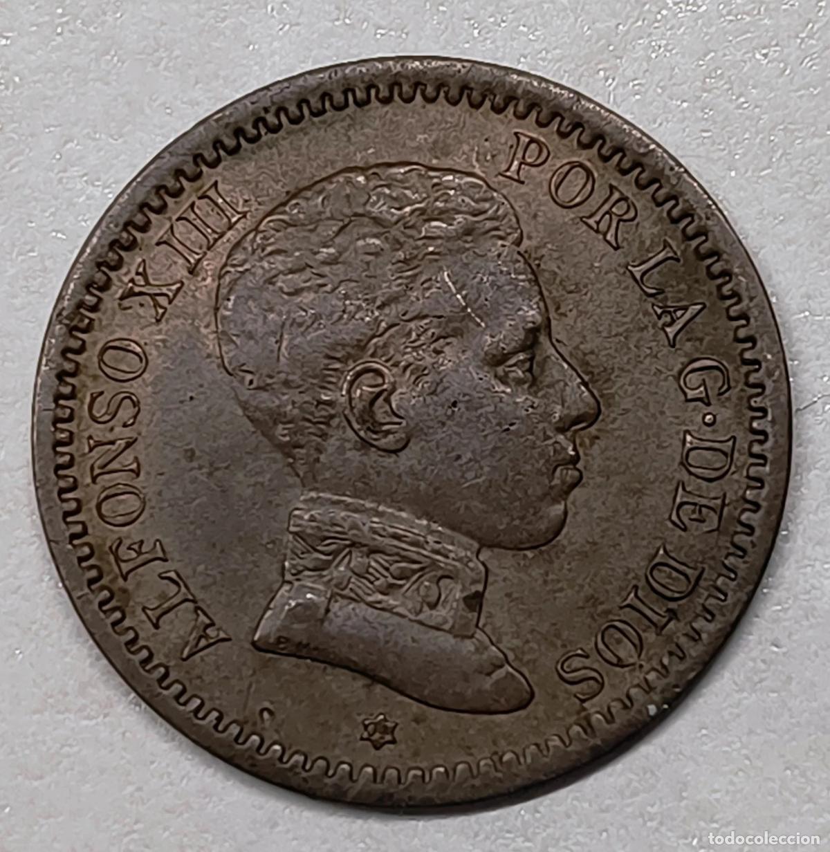Monedas Juan Carlos I: 2 C&eacute;ntimos Espa&ntilde;a 1904 &ndash; Alfonso XIII &ndash; 4&ordm; Retrato