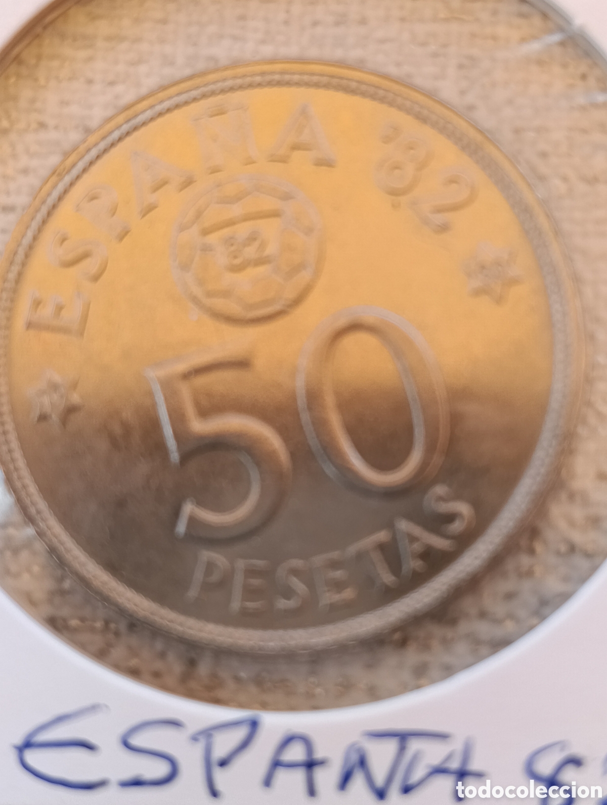 Monedas Juan Carlos I: Moneda 50ptas mundial fifa 82 naranjito