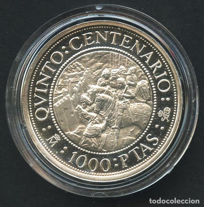Monnaies Juan Carlos I: MONEDA DE PLATA, MONEDAS QUINTO CENTENARIO, 1&ordf; SERIE, VALOR: 1000 PESETAS, 1989, FDC MATE