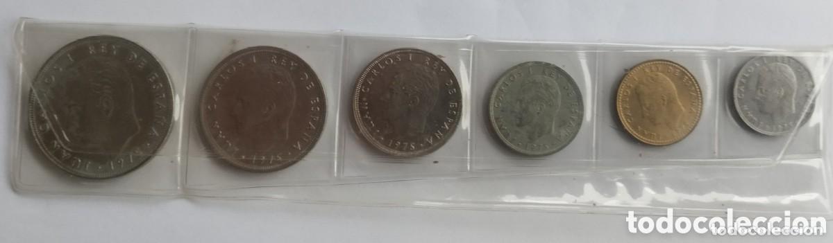 Moedas Juan Carlos I: LAS SEIS MONEDAS DE JUAN CARLOS I 1975 ESTRELLA 76 SIN CIRCULAR.